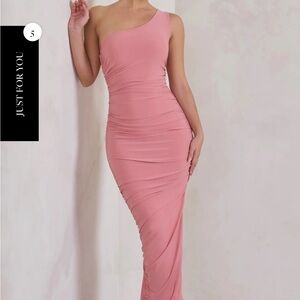 NWT Club London one shoulder dress in Rose